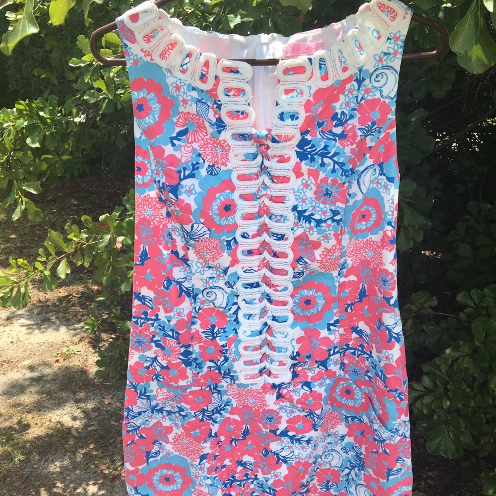 Blue and Pink Lily Pulitzer Shift Dress Size 8
